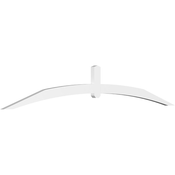 Ekena Millwork Archdale Architectural Grade PVC Gable Bracket, 108"W x 18"H x 2"D x 4"F, 4/12 Pitch GBP108X18X0204ARC00 - main